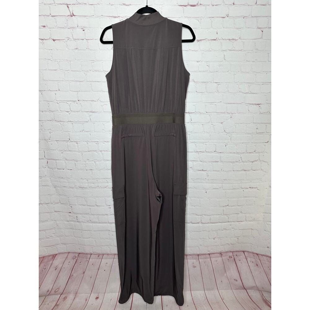 Athleta Brown Sleeveless Jumpsuit Womens Size 10 Activewear Sporty - Picture 6 of 11